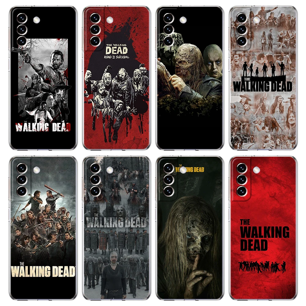 Etui The Walking Dead do Samsung S24 S23 S22 S20 S21 FE Ultra S24 S23 S10 S10E S9 S8 Plus 5G Przezroczysta obudowa telefonu Torby TPU