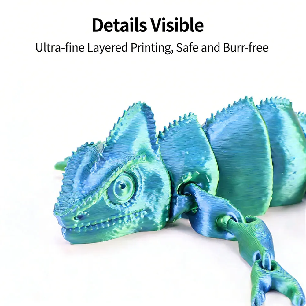 

15cm Fashion 3D Printed Dragon Chameleon Figures Multi-joint Movable Simulation for Home Accessories Kids Gift Room Decoration