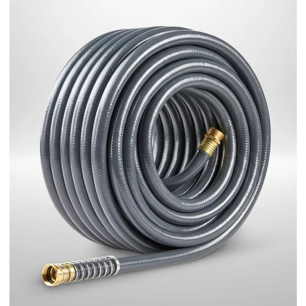 

Flexible Garden Hose with High Pressure Nozzle, Lightweight Durable Water Pipe for Outdoor Lawn Gardening and Car Washing