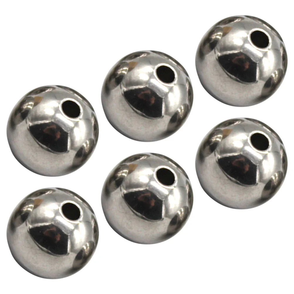 6 ชิ้นฝาปิดสร้อยข้อมือลูกปัดสําหรับเครื่องประดับทํา Spacers ทองสแตนเลสสตีลเงิน Cradle Balance Balls DIY