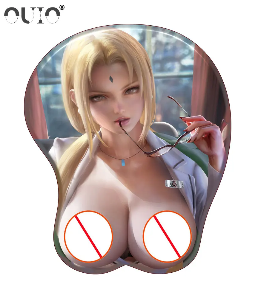 Nier Mousepad 3D Big Tits Naked Nipples Sexy MousePad Final Fantasy Chest Silicone Mouse Mice Pad Wrist Rest Support Carpet Desk