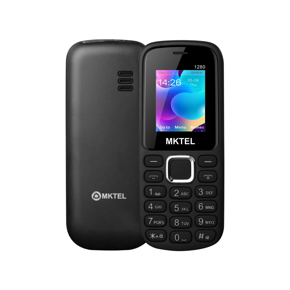 MKTEL 1280 Feature Phone Strong Torch 1.77" Display Dual SIM Dual Standby MP3 MP4 Radio Bluetooth GPRS 800mAh Battery