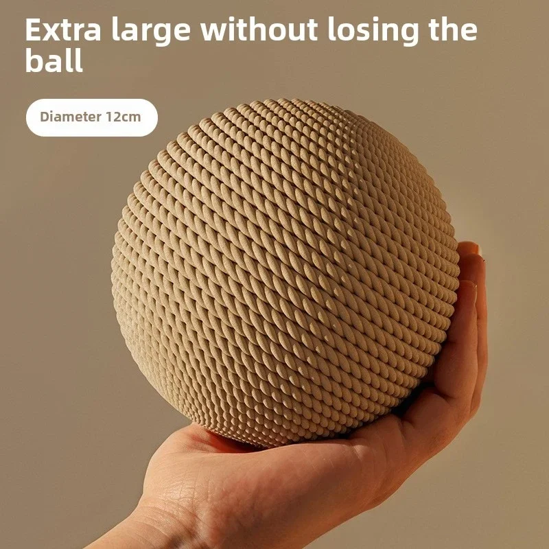 Juguete para gatos con pelota de yute, herramienta para rascar mascotas con cuerda de yute, juguete duradero para jugar en inter