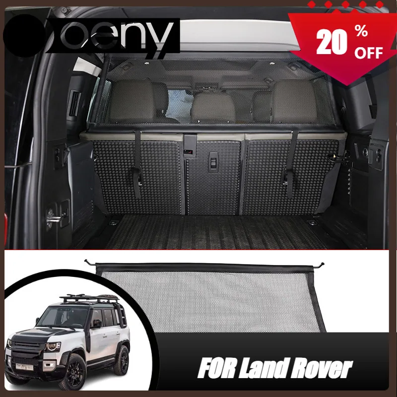Fit For Land Rover Defender 110 2020-2022 Car Modeling Trunk Safety Isolation Protective Netting Pet Fence Netting Car Accessori