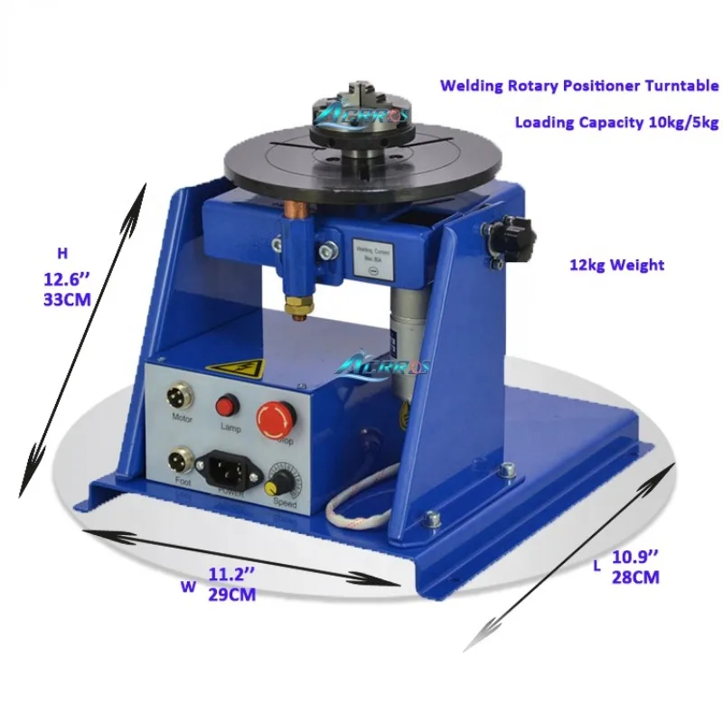 10kg Rotary Welding Positioner Turntable Table Mini 2.5