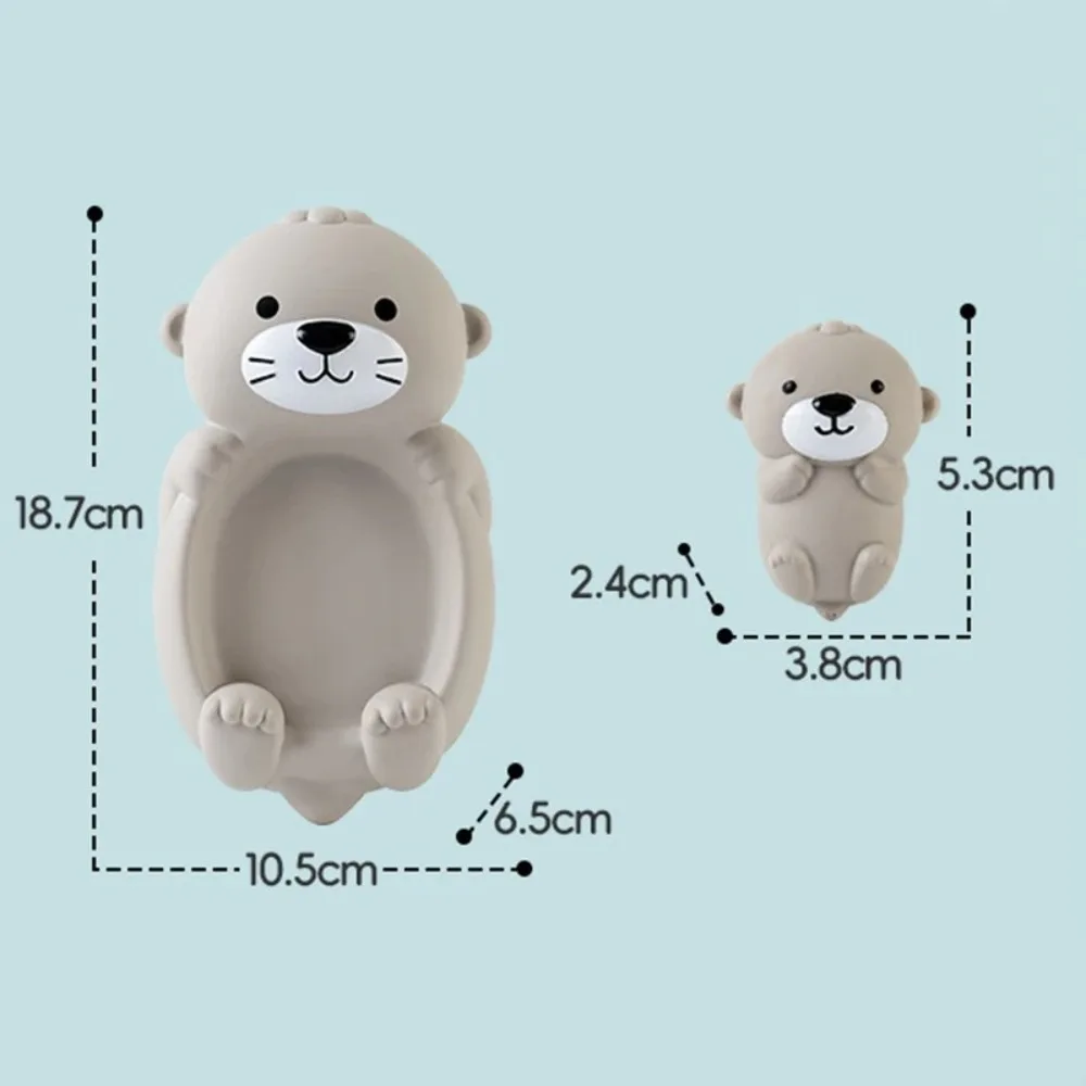 New Soft Silicone Baby Toy Bathroom Toys Cognitive Otter Otter Family Set Sealed Floating Bath Toy For Kids Gifts