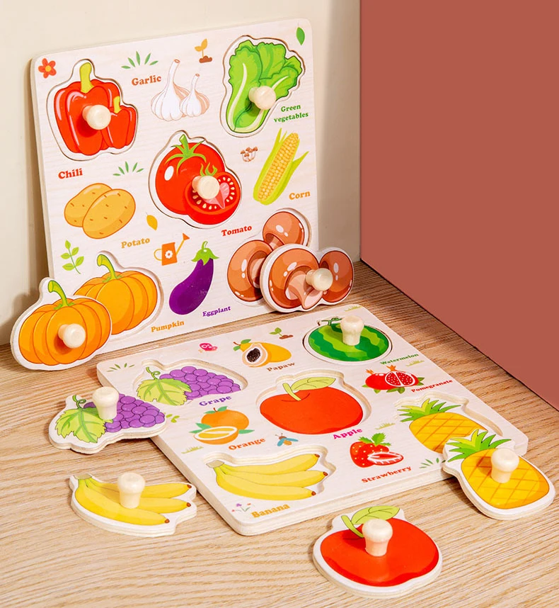 Montessori Spielzeug Holz 3D Puzzle Cartoon Tier Intelligenz Puzzle Frühes Lernen Pädagogisches Spielzeug für Kinder – Detail 6