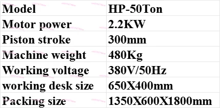 50 Ton Electric Hydraulic Shop Press Machine  Electro-hydraulic Gantry Punch Stamping Press Provided Steel Material 1000 2.2