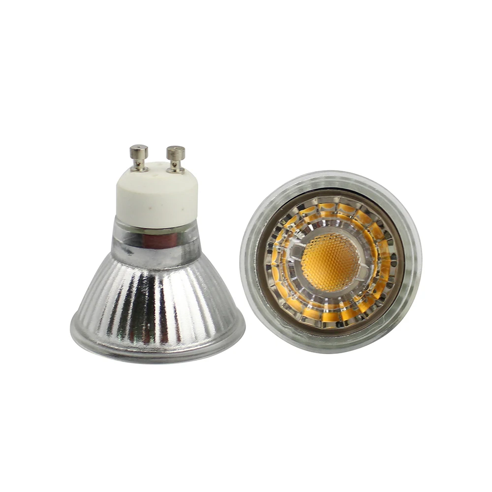 10pcs/lot 5W 7W GU10 MR16 COB LED Bulb lamp AC 220V DC12V LED Spotlight 30 Degree for Kitchen Hotel Bedroom Lighting Lampada