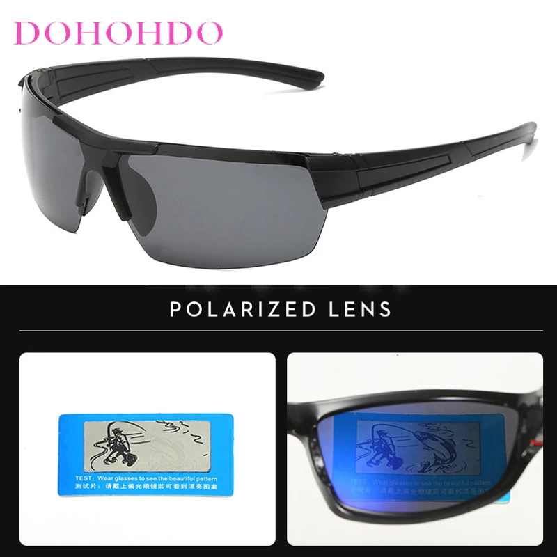 

Classic Rimless Driving Hiking Anti-Glare Goggles Male Cycling Eyewear Polarized Night Vision Sports Sunglasses Men Women UV400