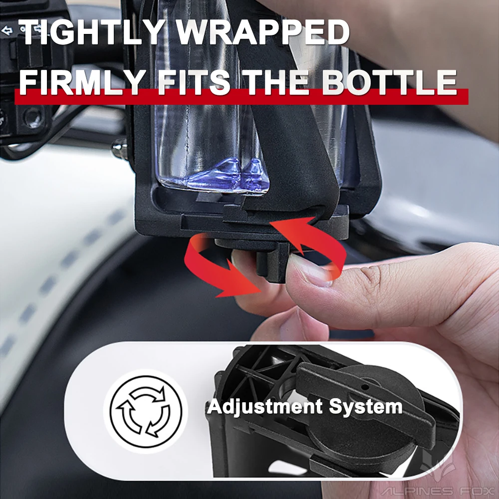 حامل زجاجة مشروبات قابل للتعديل بعرض للدراجات النارية والسكوتر والدراجة ATV مناسبة لزجاجات حامل الأكواب بأحجام مختلفة #6