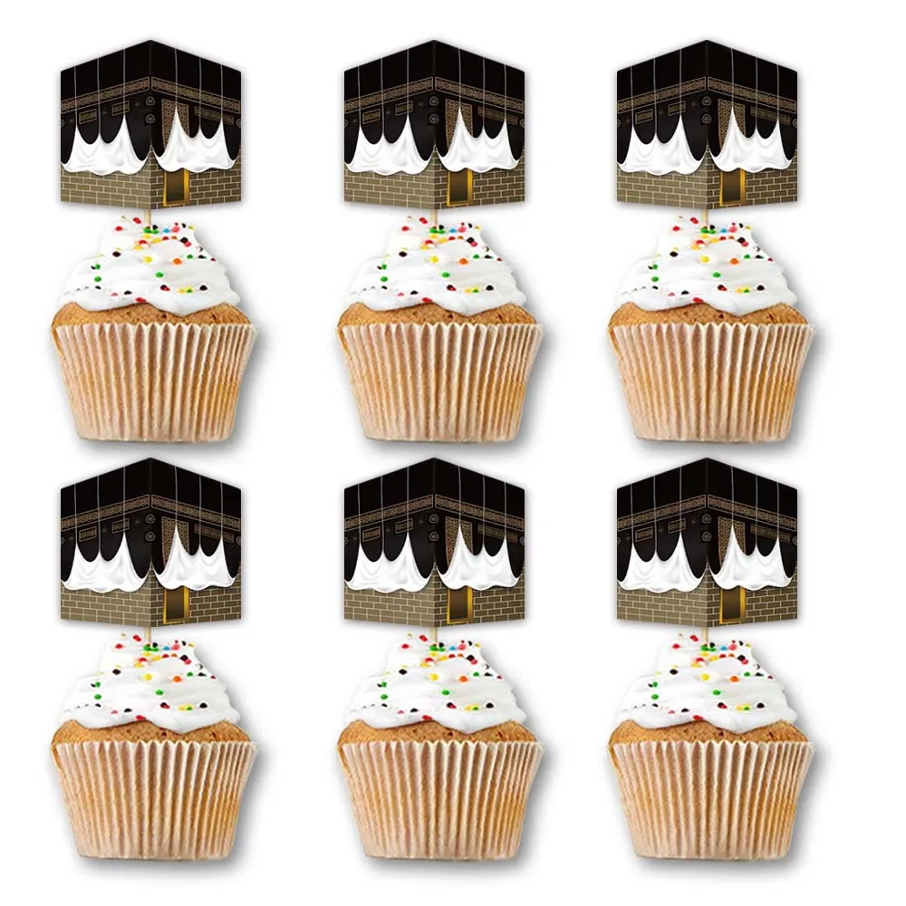 Omra mubarak cupcake topper eid party hajj party decoration-24pcs