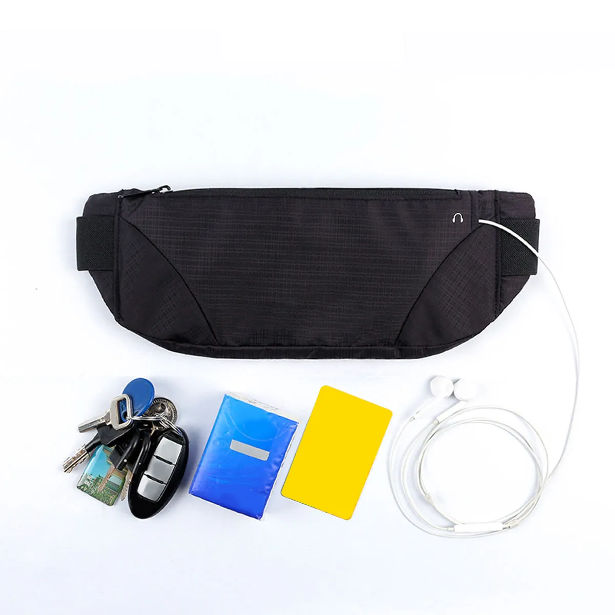 

Pocket Lightweight Yellow Running Waist Bag High Capacity Outdoor Pack for Travel Hiking Bike Dog Walking Music Listening