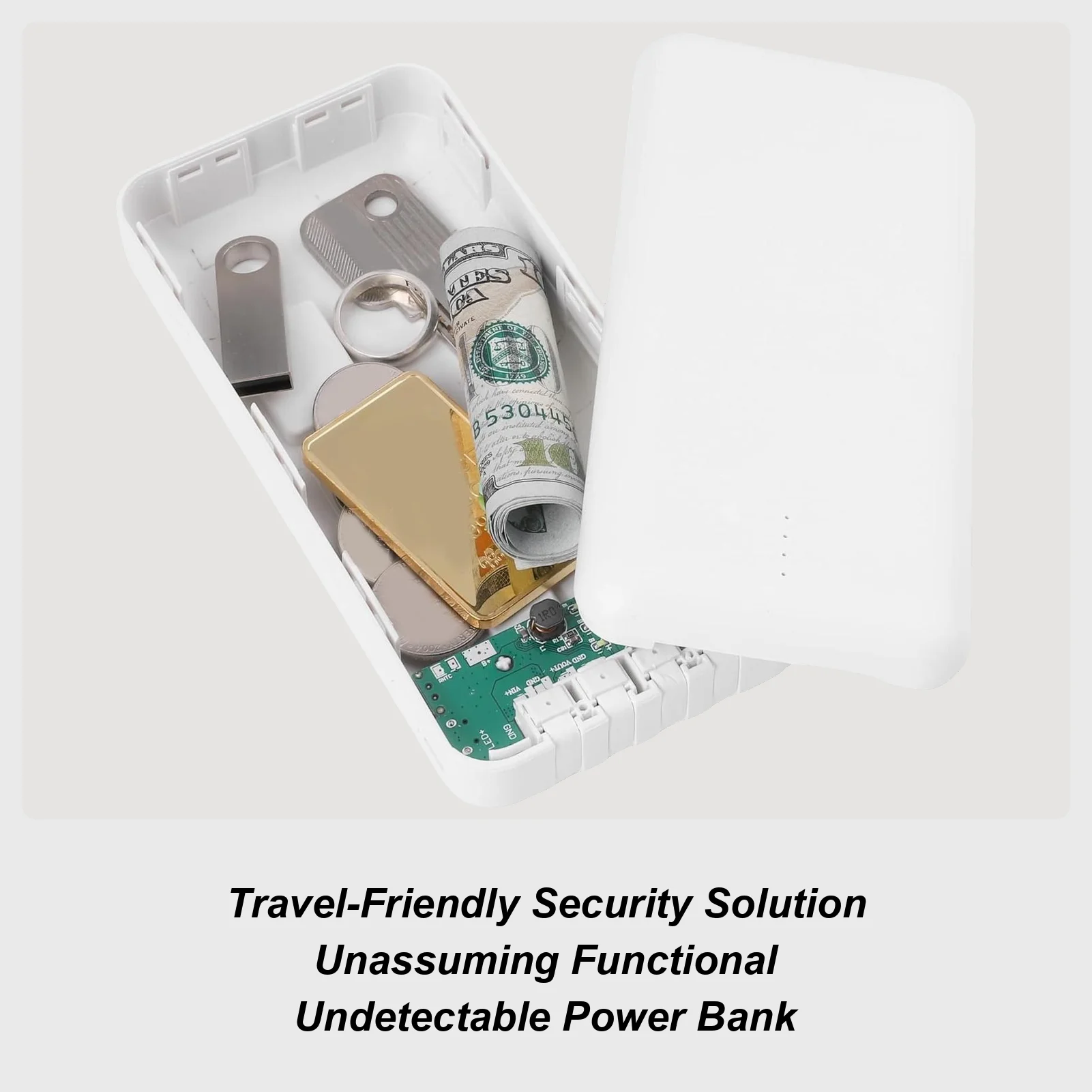 Contenitori nascosti segreti Custodia per soldi portatile antifurto Design della banca di potere Oggetti segreti per gioielli di sicurezza da viaggio a casa