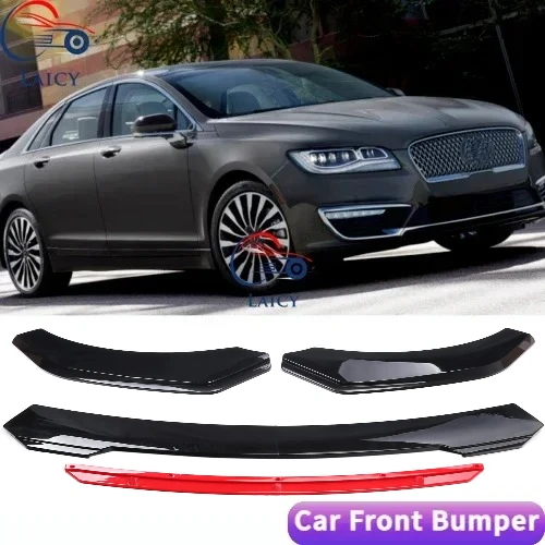 LAICY Для Lincoln MKZ 2016-2020: Комплект защитных накладок на передний бампер (спойлер, диффузор, сплиттер, аэродинамический обвес)