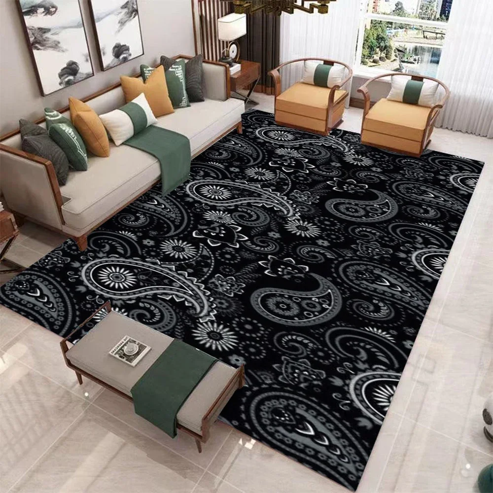 Geometric Ethnic Pattern Carpet Various Styles With 3D Triangle Mandala Tribal Abstract Patterns Rug For Living Room Decor