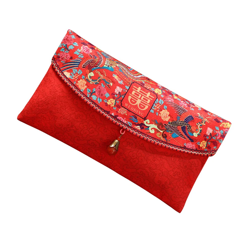 

Cash Envelopes Spring Festival Red Envelops Gift Wrap Bags Money Pockets for New Year Silk Money Envelopes