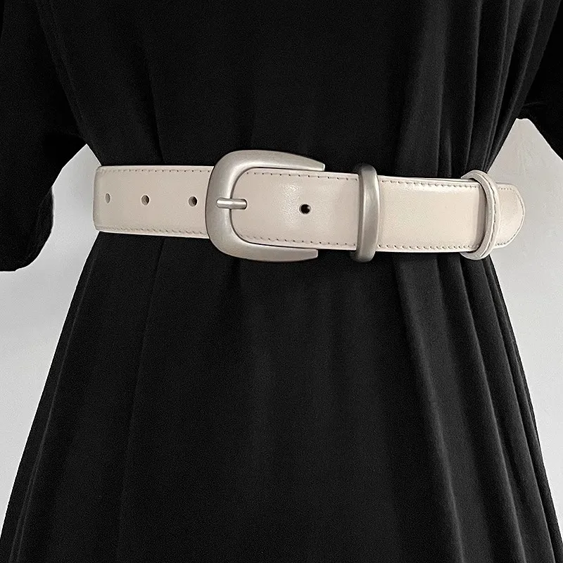 المرأة أزياء خمر جلد طبيعي مشد الإناث Cummerbund معطف حزام فستان Decration حزام ضيق J097