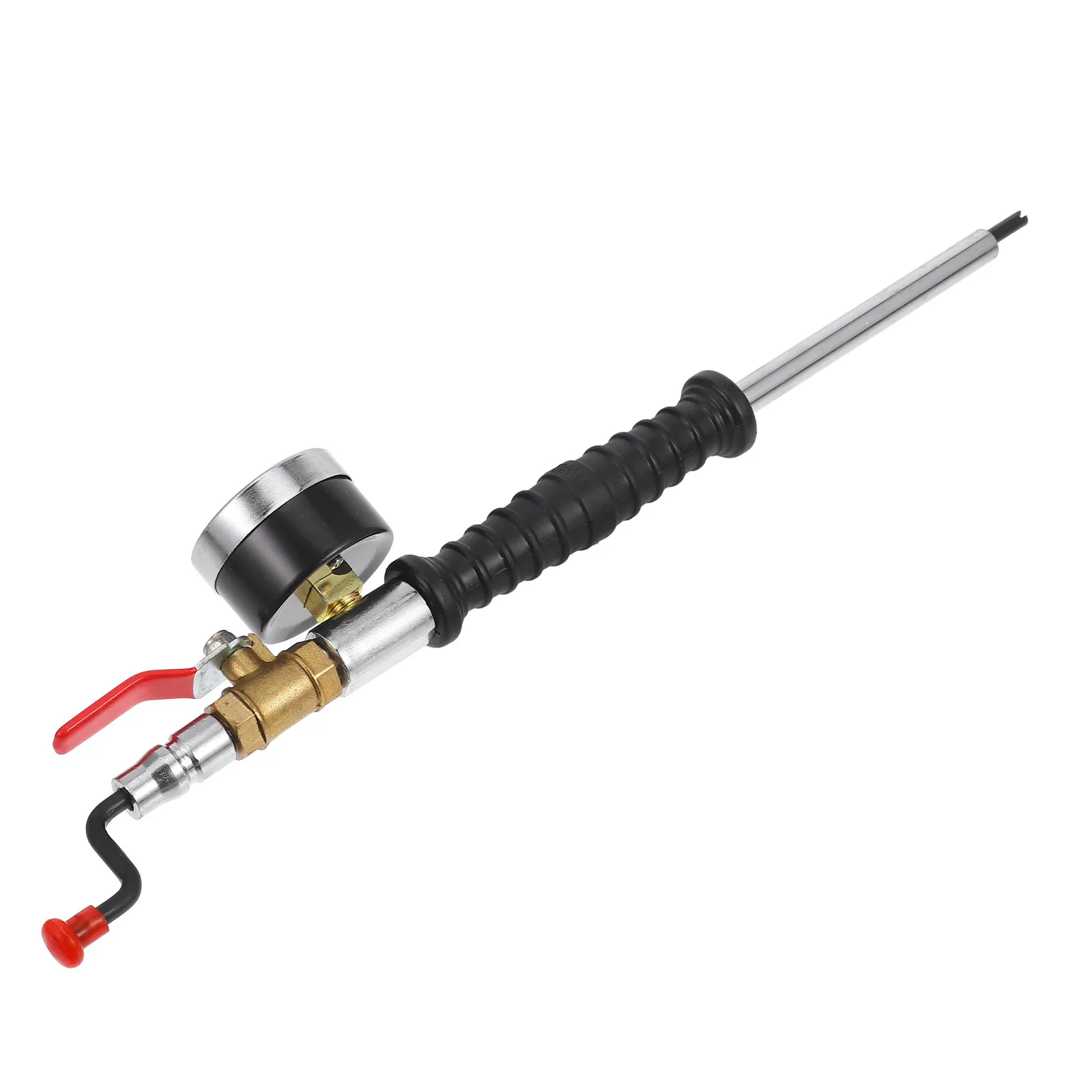 Lightweight Air Inflator Gauge with Pressure Meter Heavy Duty Tire Chuck for Car Truck Motorcycle on-The-Go Use