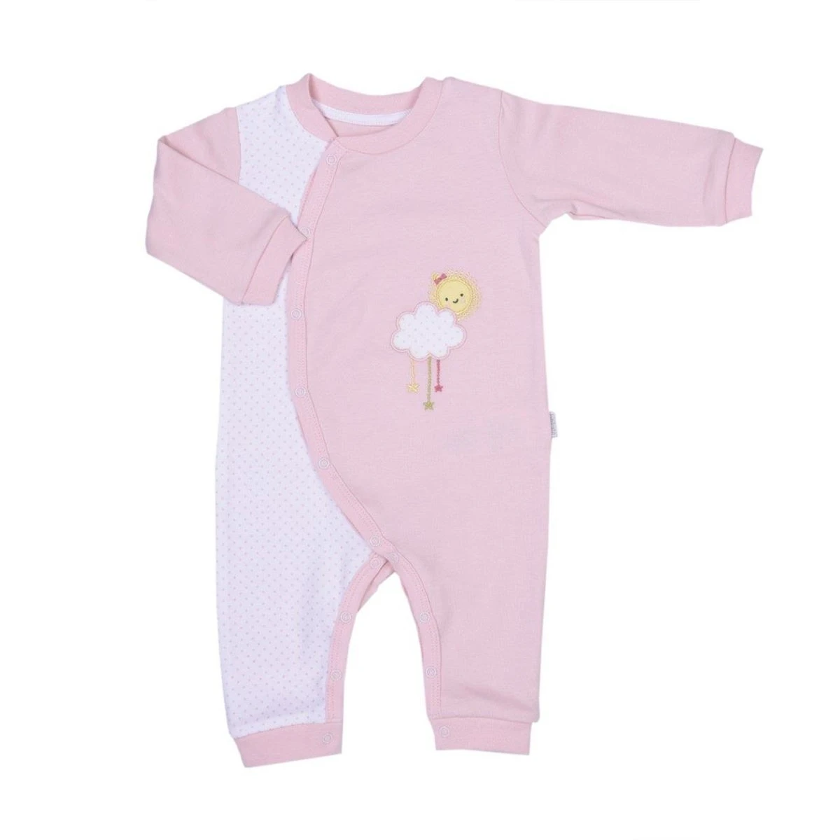 KitiKate organic Dreams Smile baby jumpsuit 3348 pink