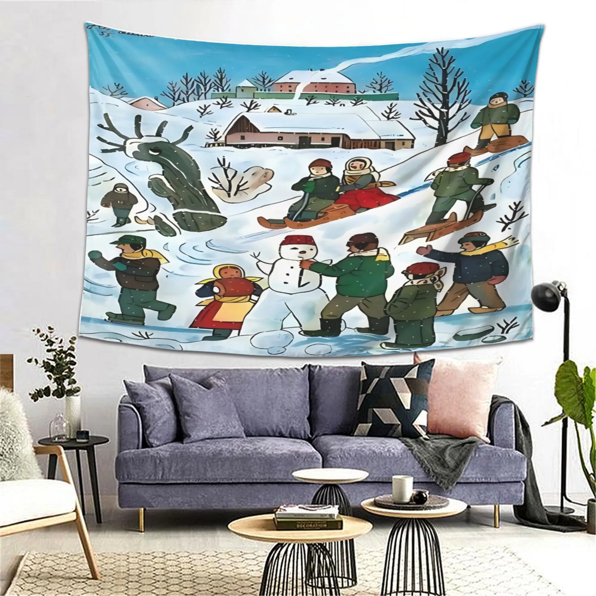 VIKAMA JOSEF LADA Design Theme Wall Tapestry Bedroom Living Room Office Decoration Party Background Tapestry