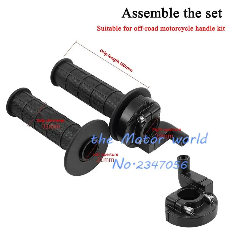 Throttle Accelerator Motorcycle Grips with Throttle Clamp Twist Cable Throttle Cable 7/8