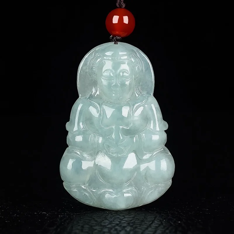 Guanyin Bodhisattva Pendant Maitreya Buddha Couple Jade Pendant