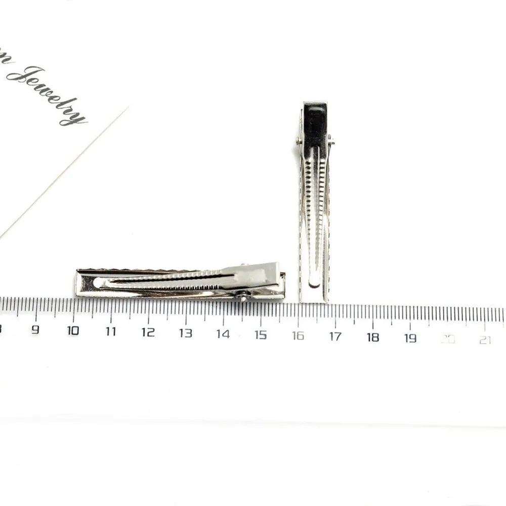 Home Use Durable Metal Duckbill Hair Clips Handcrafted Silver Metal Curl Clips Practical DIY Hair Clips Hairdressing Salon