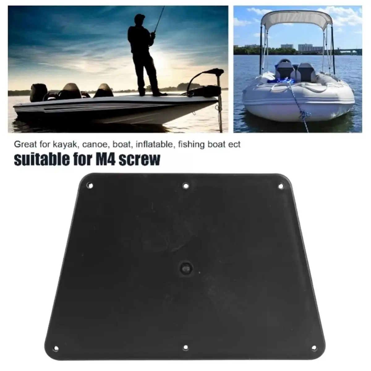 【MUST-HAVE LIST】 Transom Outboard Plate Inflatable Boat Transom Pad Kayak Transom Plate Outboard Mounting Plate Engine Bracket