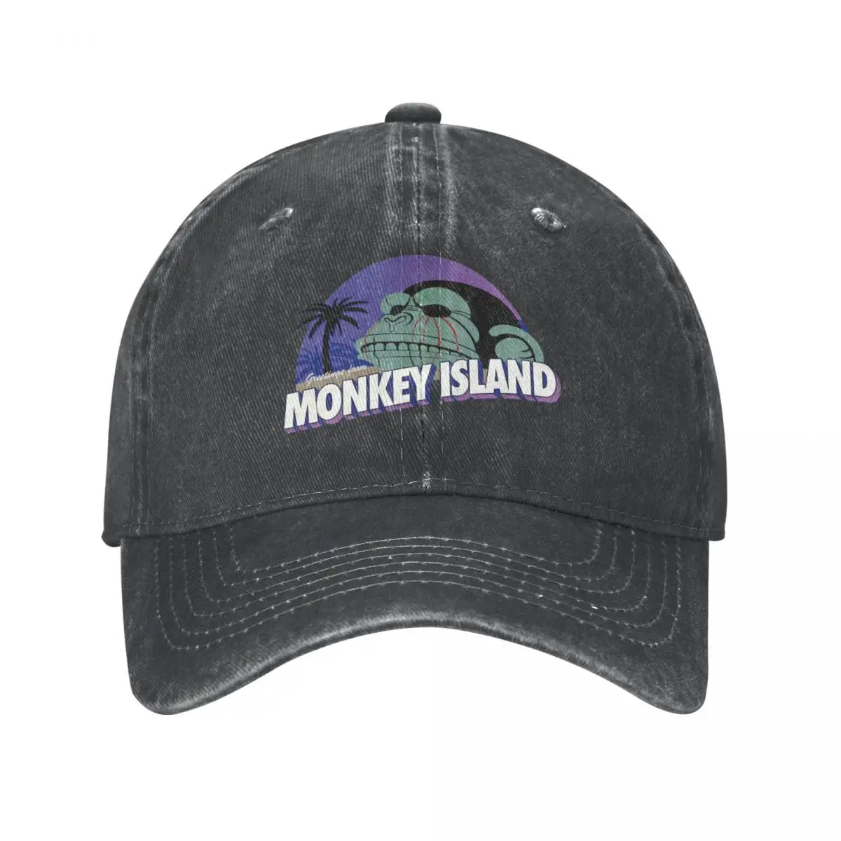 GREETINGS FROM MONKEY ISLAND Cowboy Hat |-F-| black Icon Caps For Women Men's