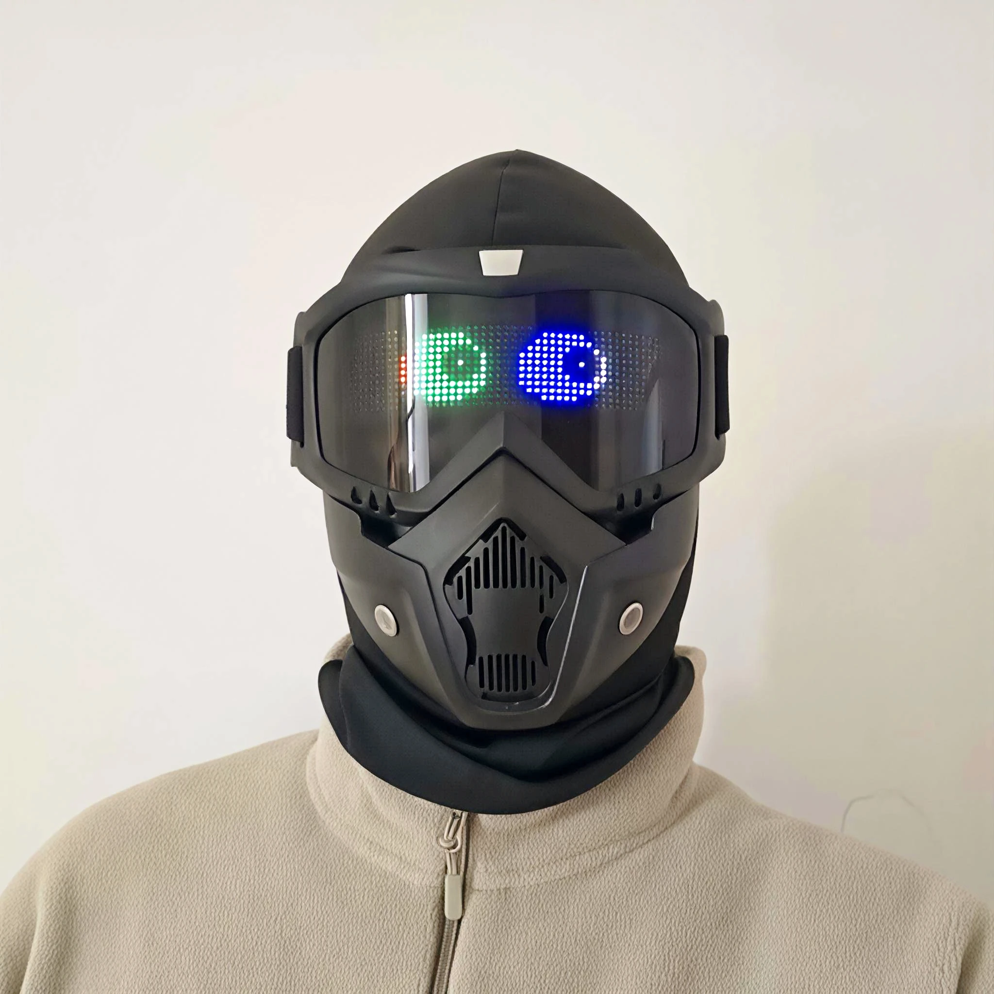 Bluetooth Application LED Mask Party Magic Flash Carnival LED Matrix Display Board Programmable Text Animation Glasses Mask