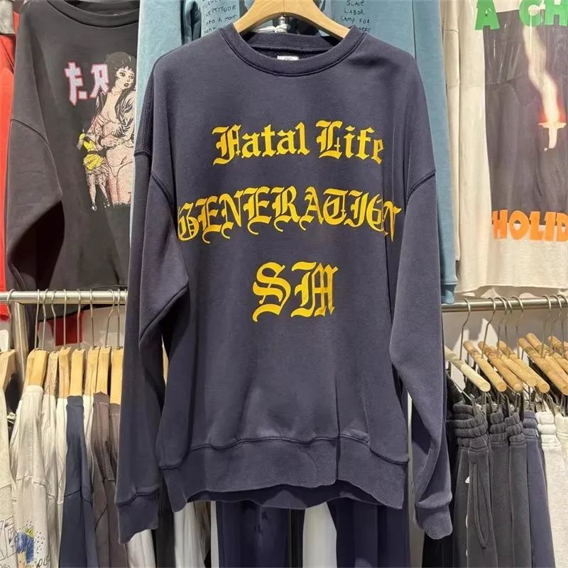 سانت أوف مايكل موضة ملابس الشارع الشهير خمر مطبوعة المخملية البلوز فضفاض بلوزات كبيرة الحجم 100% القطن البلوز للرجال والنساء