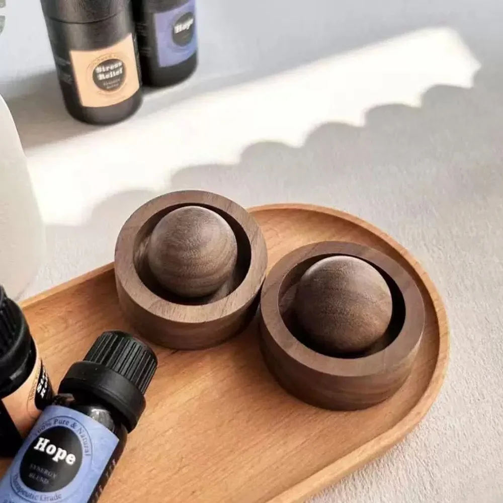 Hot selling solid wood spherical expansion wood essential oil aromatherapy accessories suitable for home and bedroom use