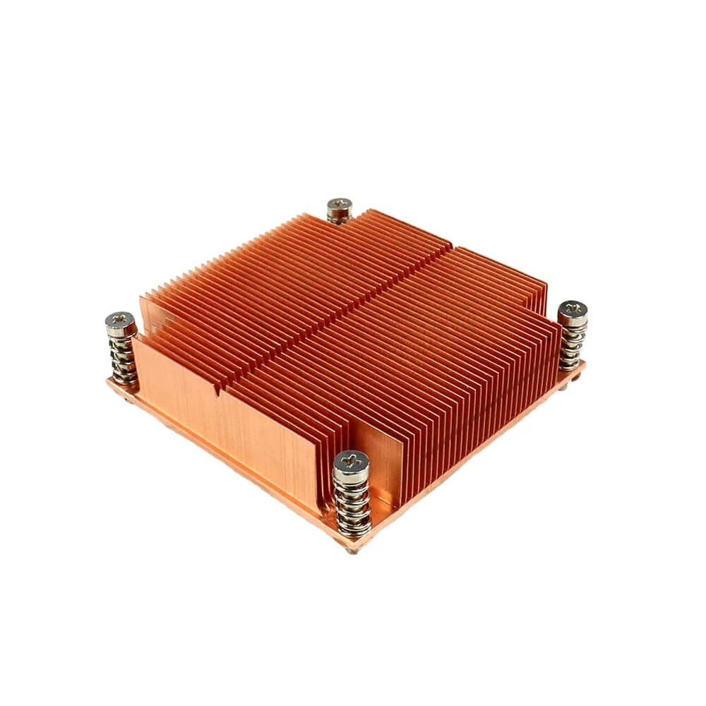 

High Quality Copper 1U Server Radiator 4 Holes Copper Extrusion Heat Sink