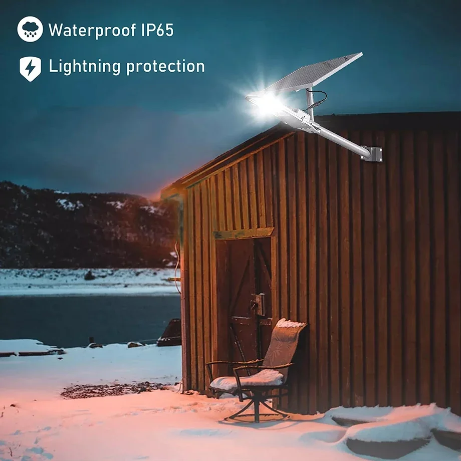 200 W Leistungsstarke Solar Licht Outdoor Solar Straßenlaterne 6000 mah Wasserdichte Automatische Dämmerung bis Morgendämmerung Straßenlaterne Für garage Garten