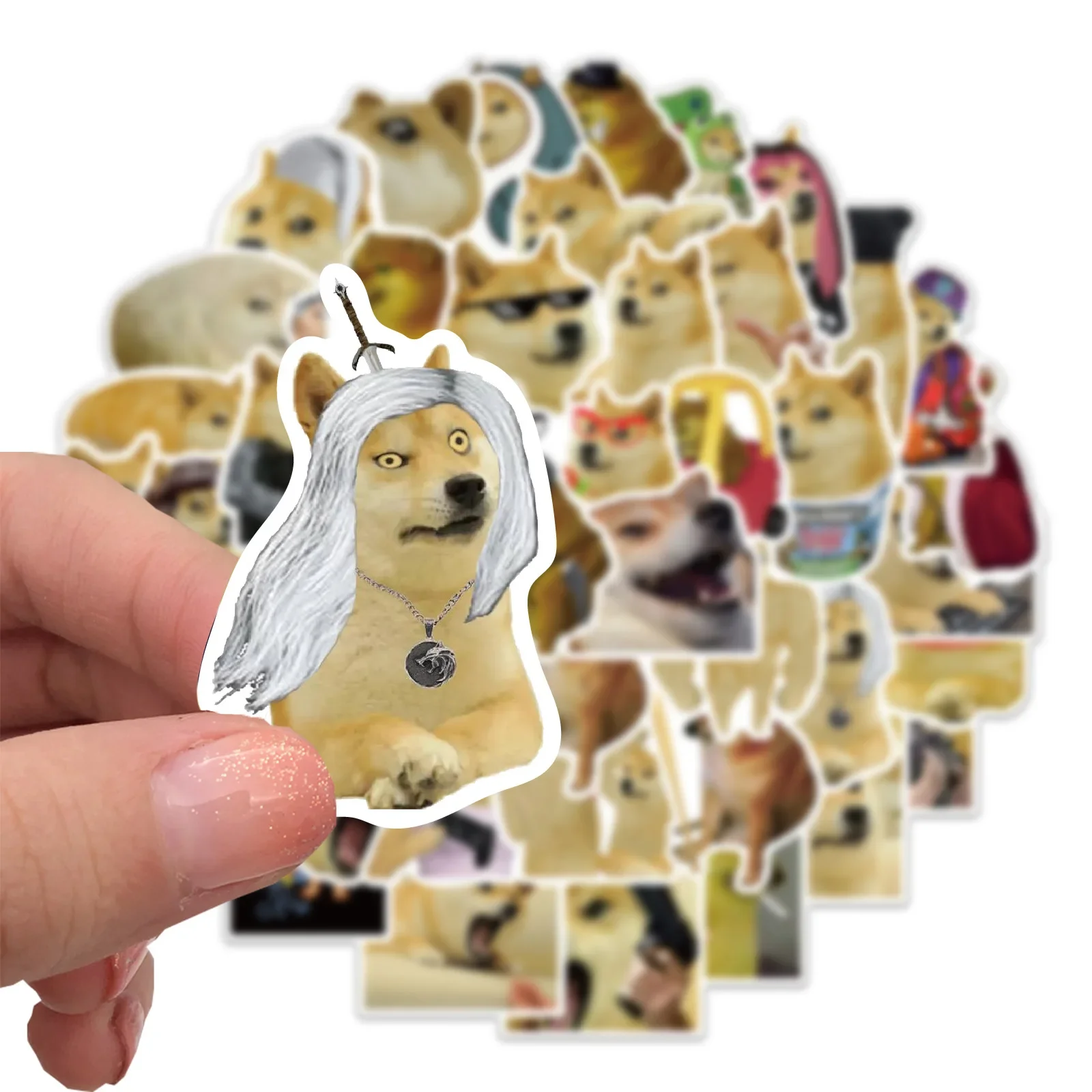 NEW!10/50PCS Funny Dog Meme Stickers Decals Kids Toys Laptop Phone Motorcycle Luggage Car Fridge Guitar Bike Waterproof Sticker