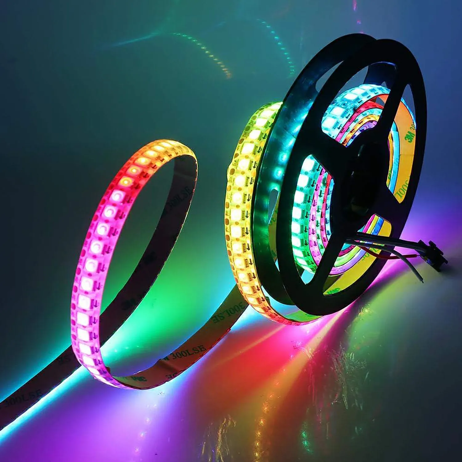 DC5V WS2812B Individually Addressable 5050 RGB Led Strip WS2812 Smart Pixels Led Light Black White PCB Waterproof IP30/65/67