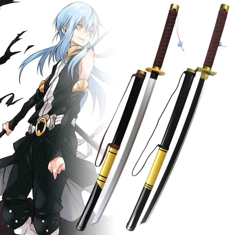 40inch Rimuru Tempest Katana Wood Sword Anime Reincarnated Slime Cosplay Prop Knife Real Size Japanese Katana Samurai Sabre Gift