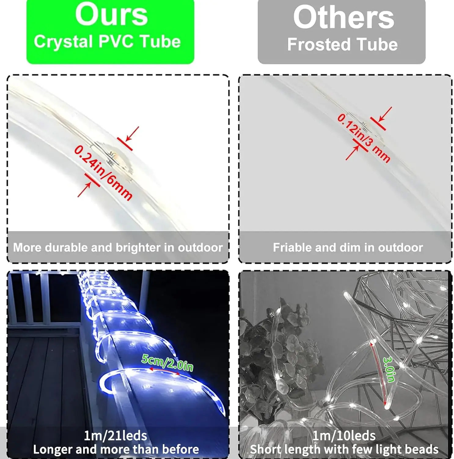 1500 LED Christmas Rope Lights, 28M/92ft Christmas Tube Lights Fairy String Lights for Christmas Tree Party Bedroom Garden decor