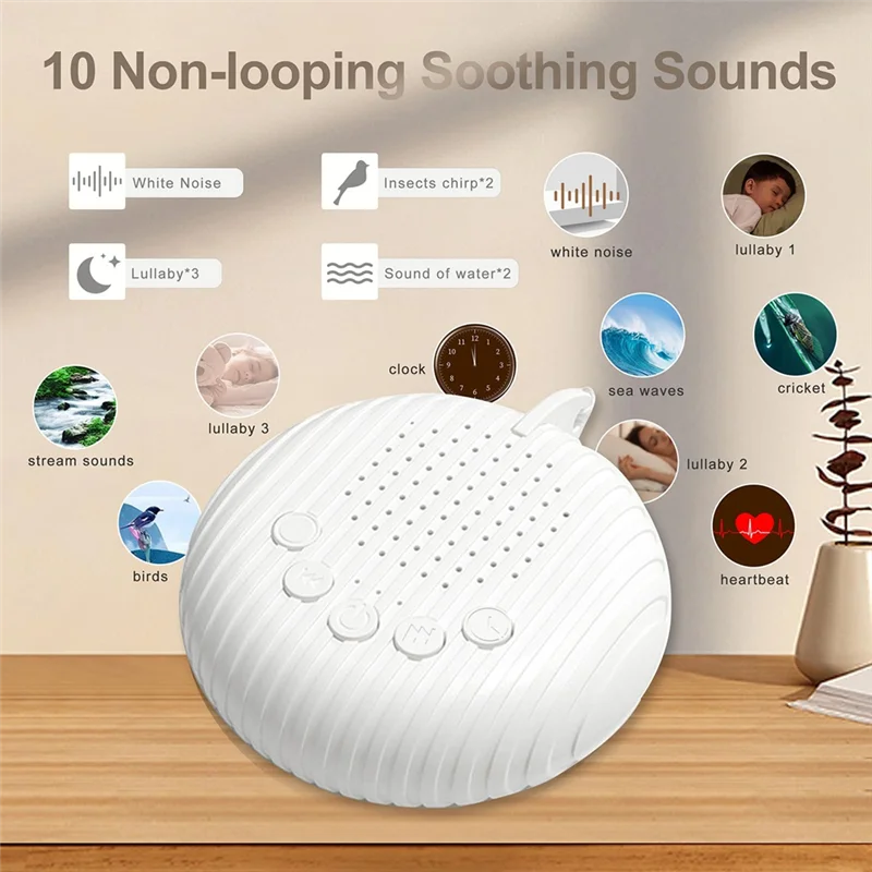 HFES Portable Sound Machine Baby, Travel Sound Machine, Noise Canceling Travel Sound Machine For Nursery