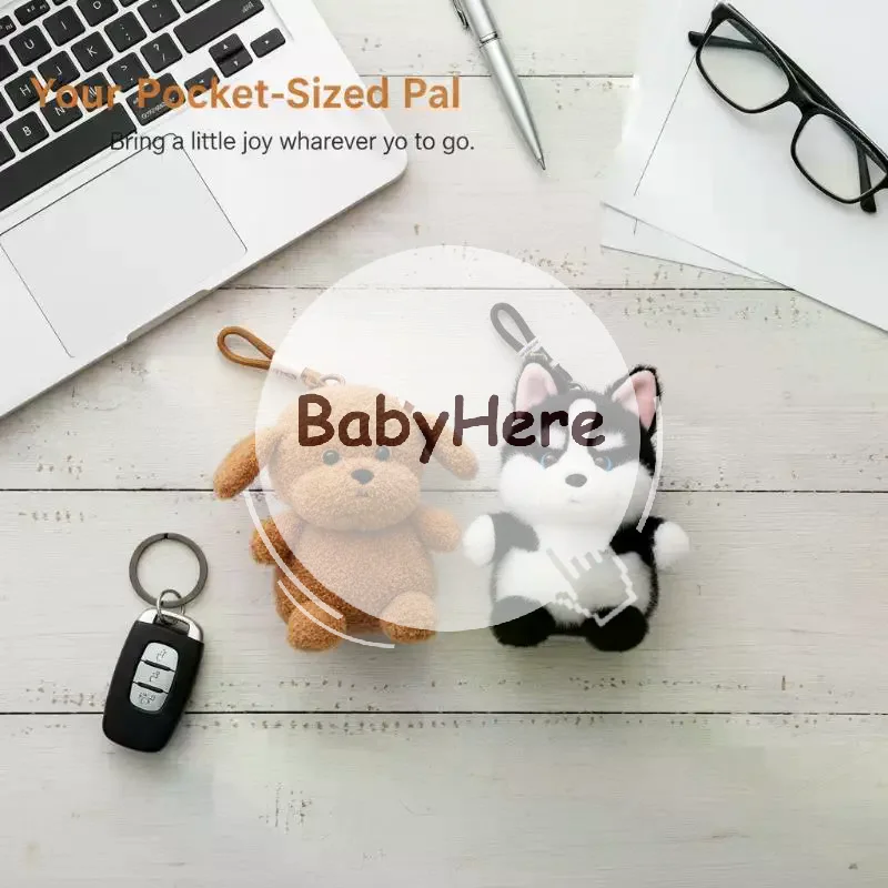 Dog Plush Keychain Mini Cute Puppy Stuffed Soft Animal Bag Charm Pendant for Women Kids Gift Idea