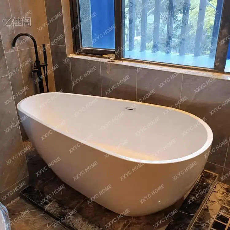 LXBathtub Household integrated seamless goose egg drop bathtub