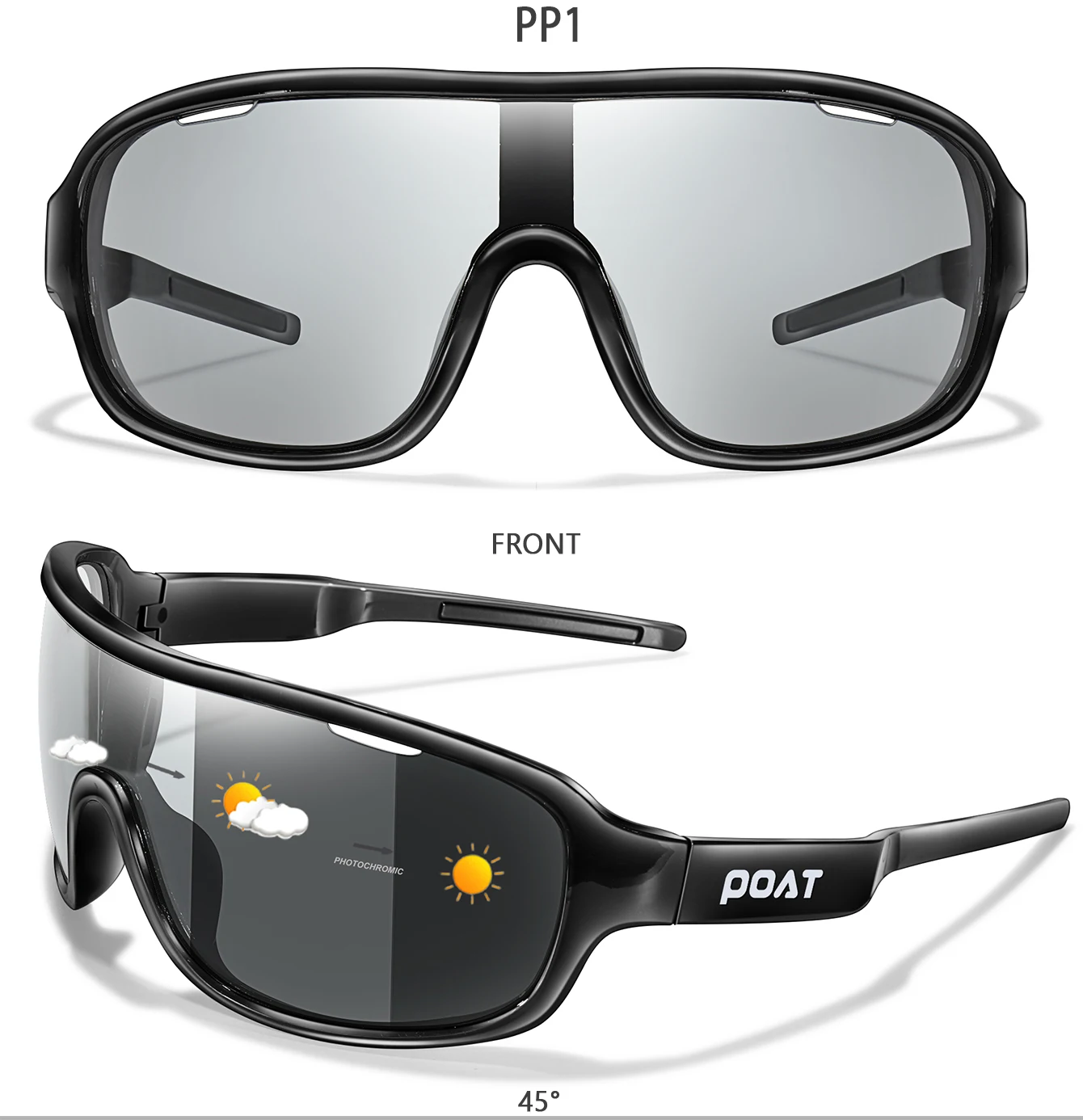 POAT MARKE Männer Frauen Polarisierte Photochrome Outdoor Straße Radfahren Brillen Sport Radfahren Angeln Sonnenbrille Männliche Fahrrad Brille – Detail 4