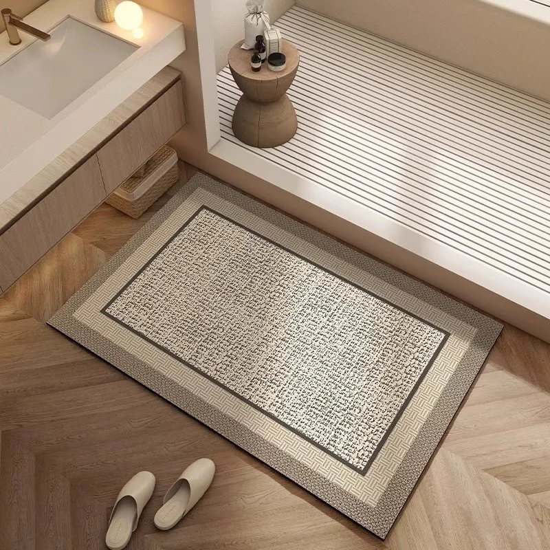 

Bathroom Mat Anti-slip Floor Mats Absorbent Carpet Diatomaceous Earth Material Minimalist Home Decor Rug Alfombra de baño