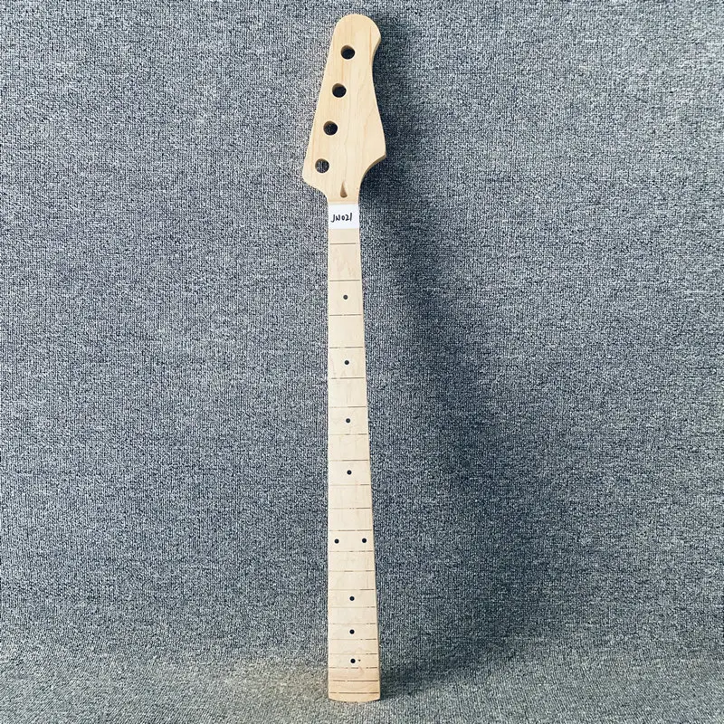 JN021 Semi Finishing 4 String Electric Bass Neck without Frets Unfinished DIY Bass Guitar Parts in Solid Maple Custom Order