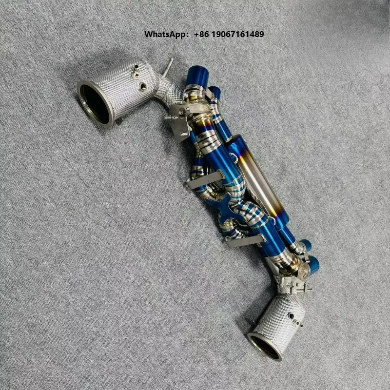 Titanium Alloy Sports Exhaust Insulated Front Downpipe and Muffler Rear Section Performance xyl