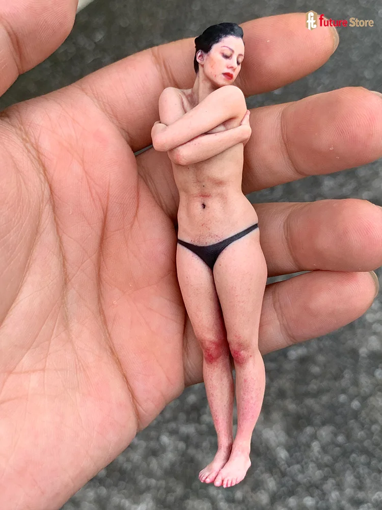 

Resin Diorama 1/18 1/16 1/12 Beauty Sexy Female Embraces Herself Realistic Girl Model Miniature Figurine Doll Scene Prop Decor