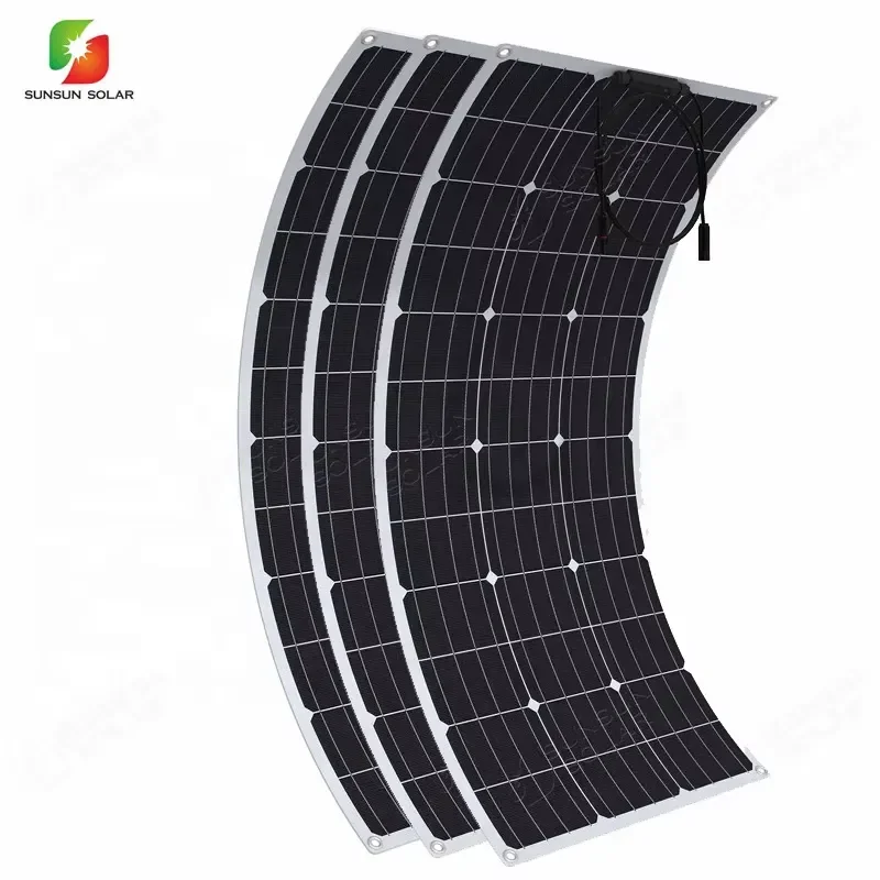 100W Monocrystalline Flexible Solar Panel with Ultra Lightweight ETFE Surface for Offroad Camping