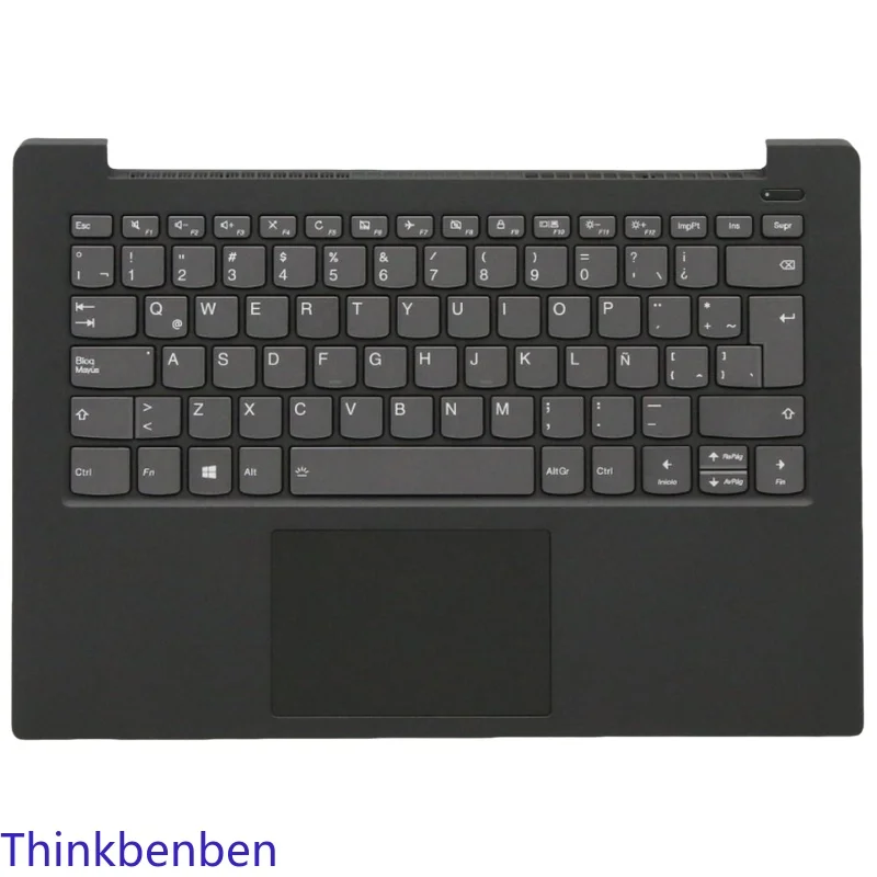 Funda superior para teclado negro latino español, cubierta con reposamanos para Lenovo Ideapad S340 14 14IWL 14API 14IIL 14IML 5CB0S18507