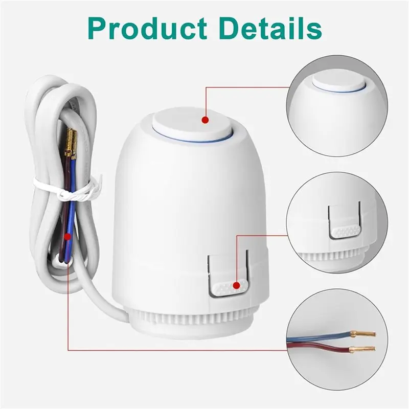 A04G-4Pack 230V Floor Heating Valve NC AC Electric Thermal Actuator Manifold For Underfloor Heating Thermostat